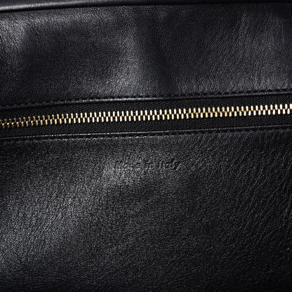Celine Smooth Calfskin Large Bi-Color Belt Bag Black 6 of 13