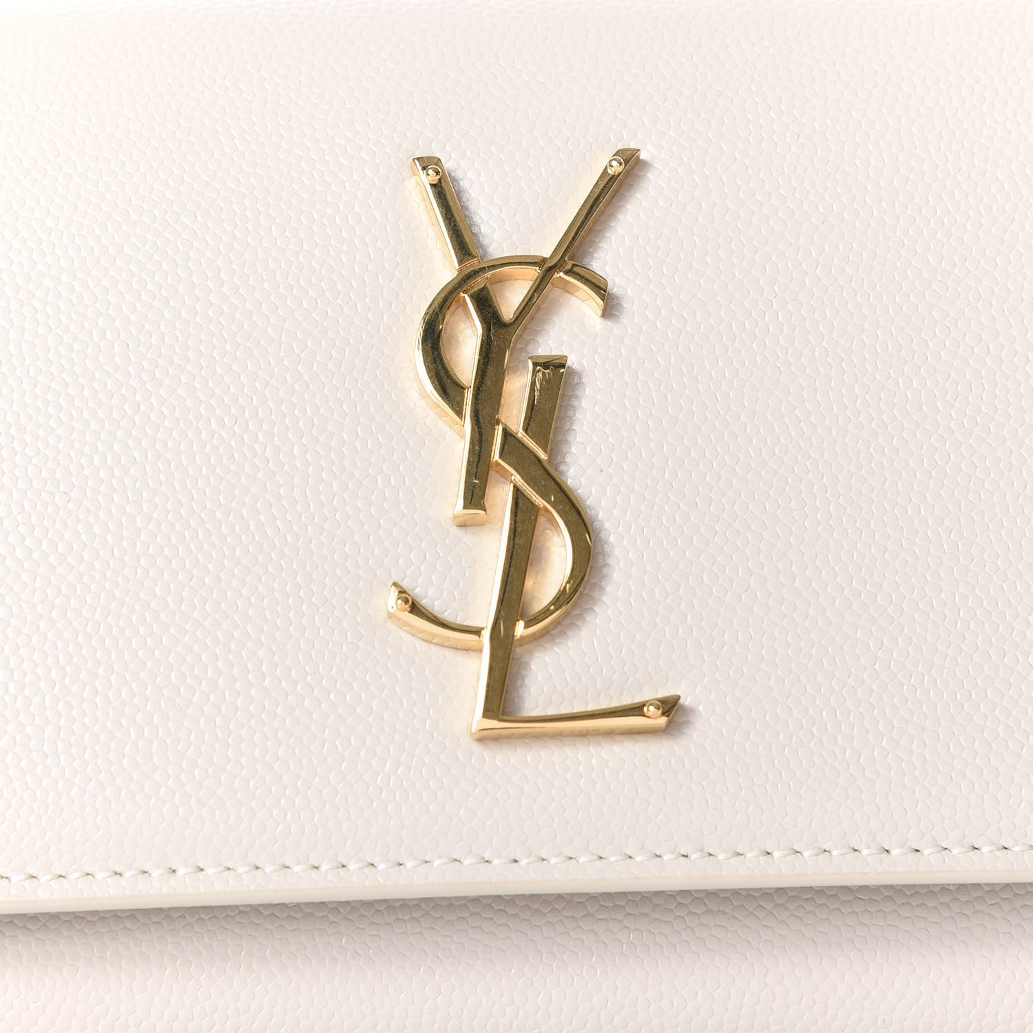 Saint Laurent Grain De Poudre Monogram Kate Belt Bag Blanc Vintage 10 of 11