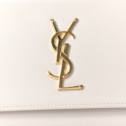 Saint Laurent Grain De Poudre Monogram Kate Belt Bag Blanc Vintage 10 of 11