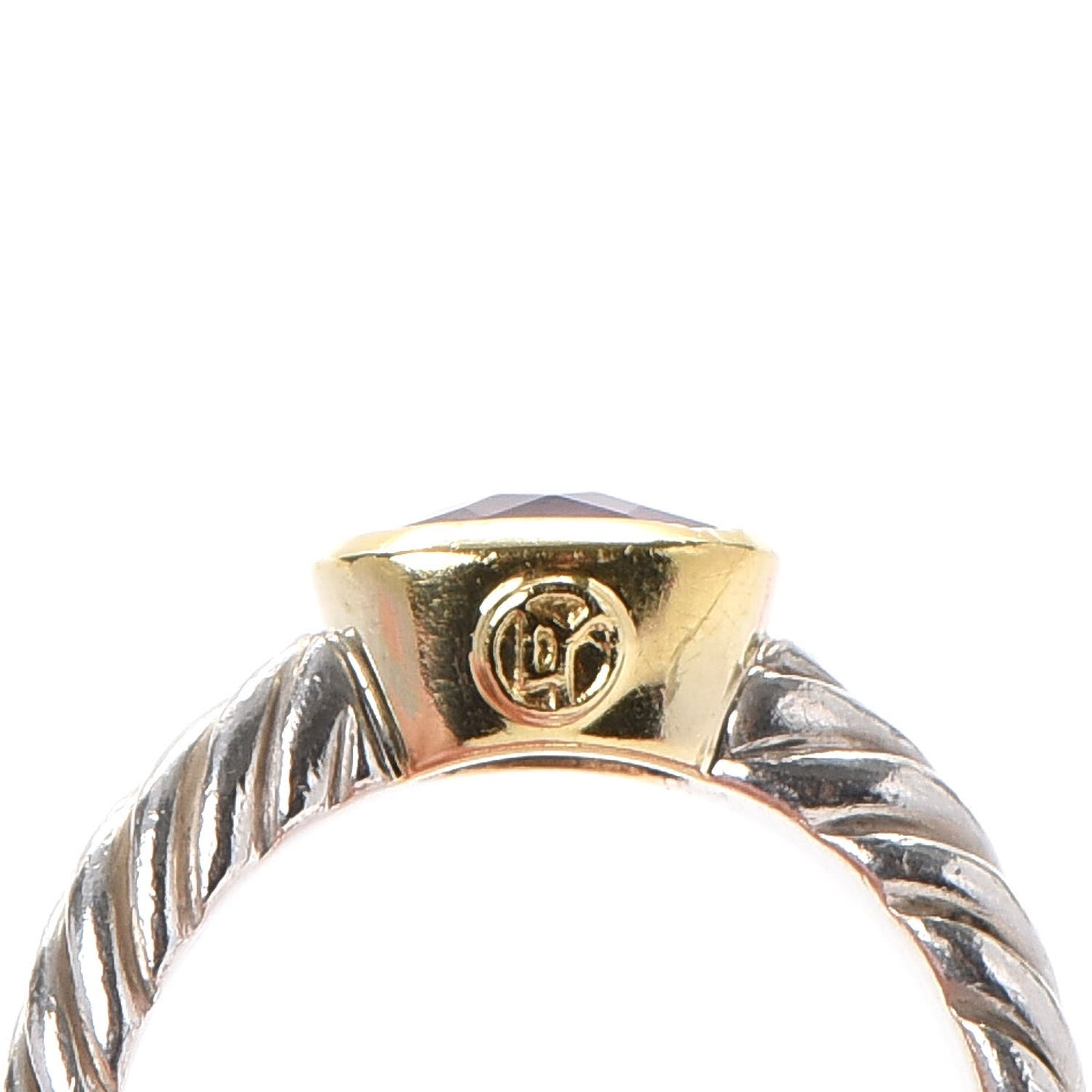 Sterling Silver 18K Yellow Gold Amethyst Noblesse Ring 54.4 7