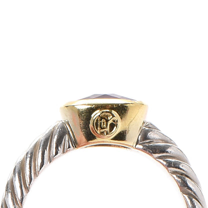 David Yurman Sterling Silver 18K Yellow Gold Amethyst Noblesse Ring 54.4 7 5 of 5