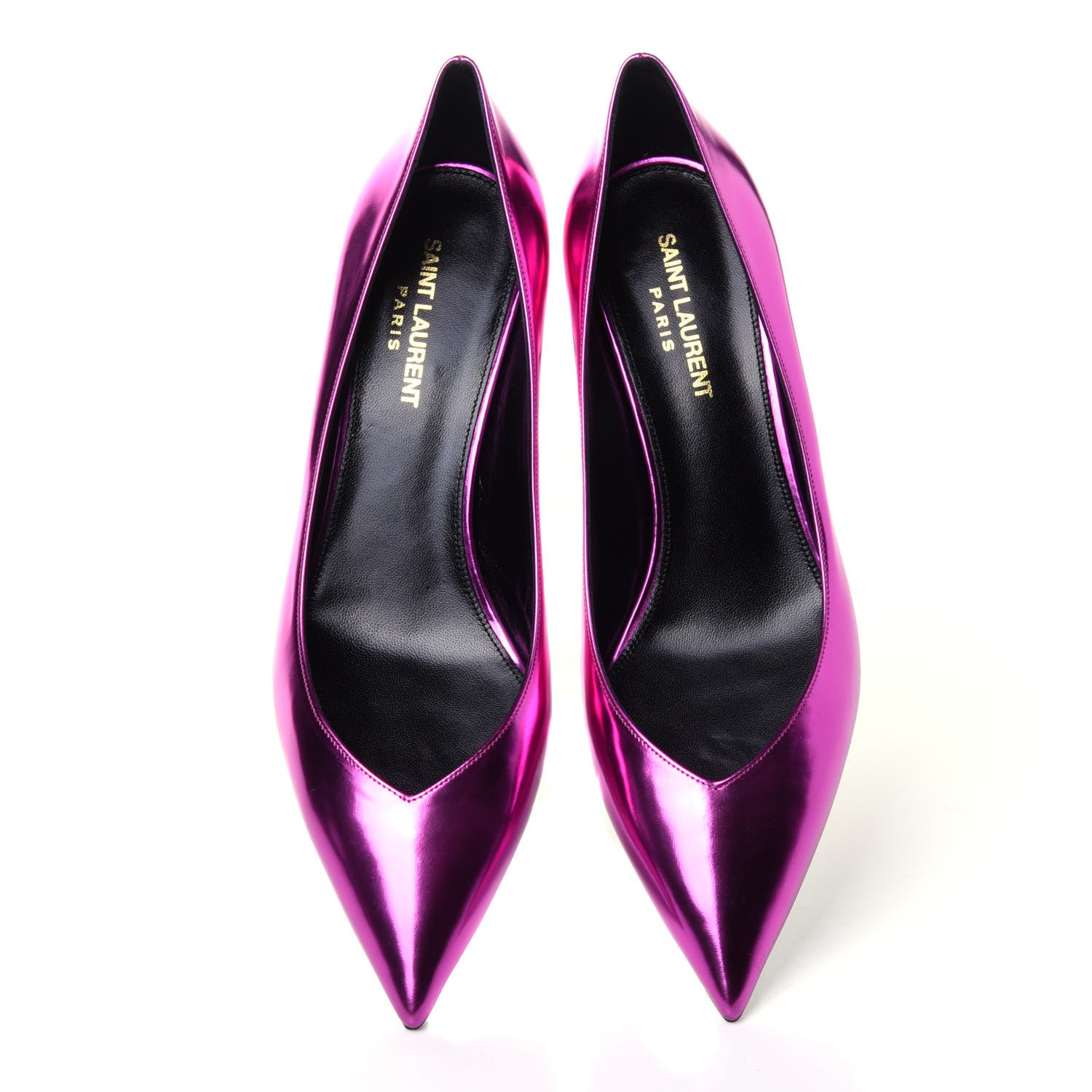 Saint Laurent Metallic Calfskin Kiki 55 Pumps 40 Fuchsia 6 of 11
