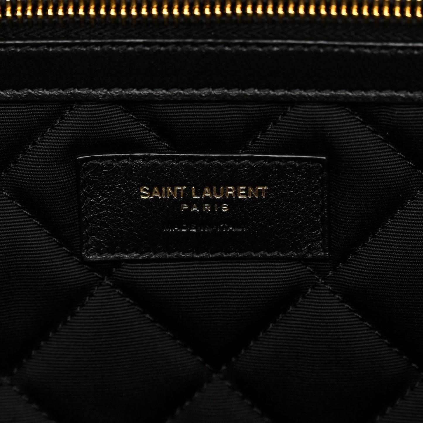 Calfskin Quilted ES Giant Travel Bag Black