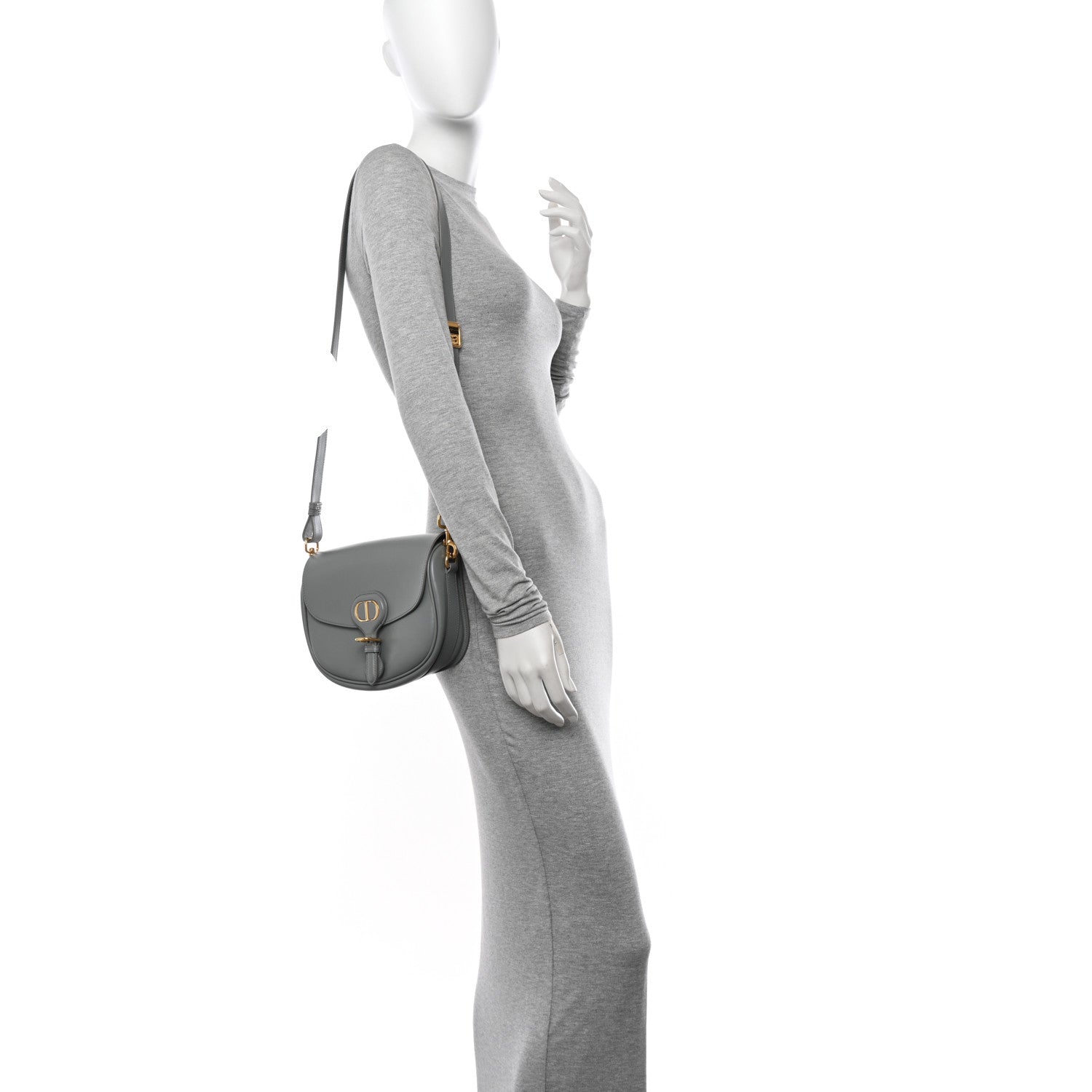 Christian Dior Box Calfskin Medium Bobby Flap Gray 2 of 9