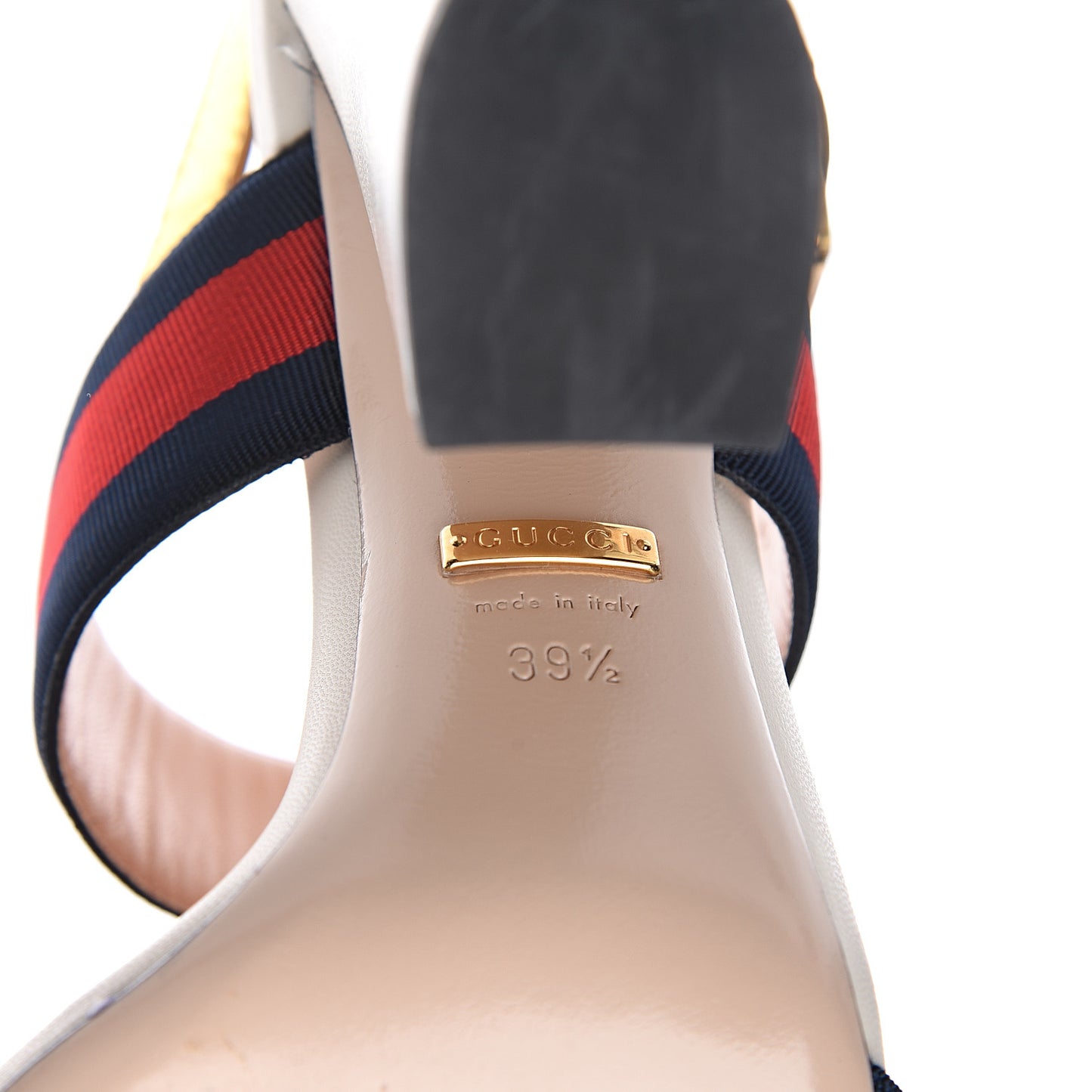 Grosgrain Web Aline High Heel Sandals 39.5 Oro