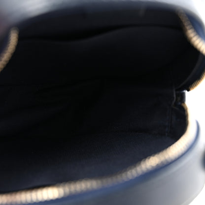 Chanel Lambskin Quilted Chain Around CC Round Clutch With Chain Navy 5 of 11