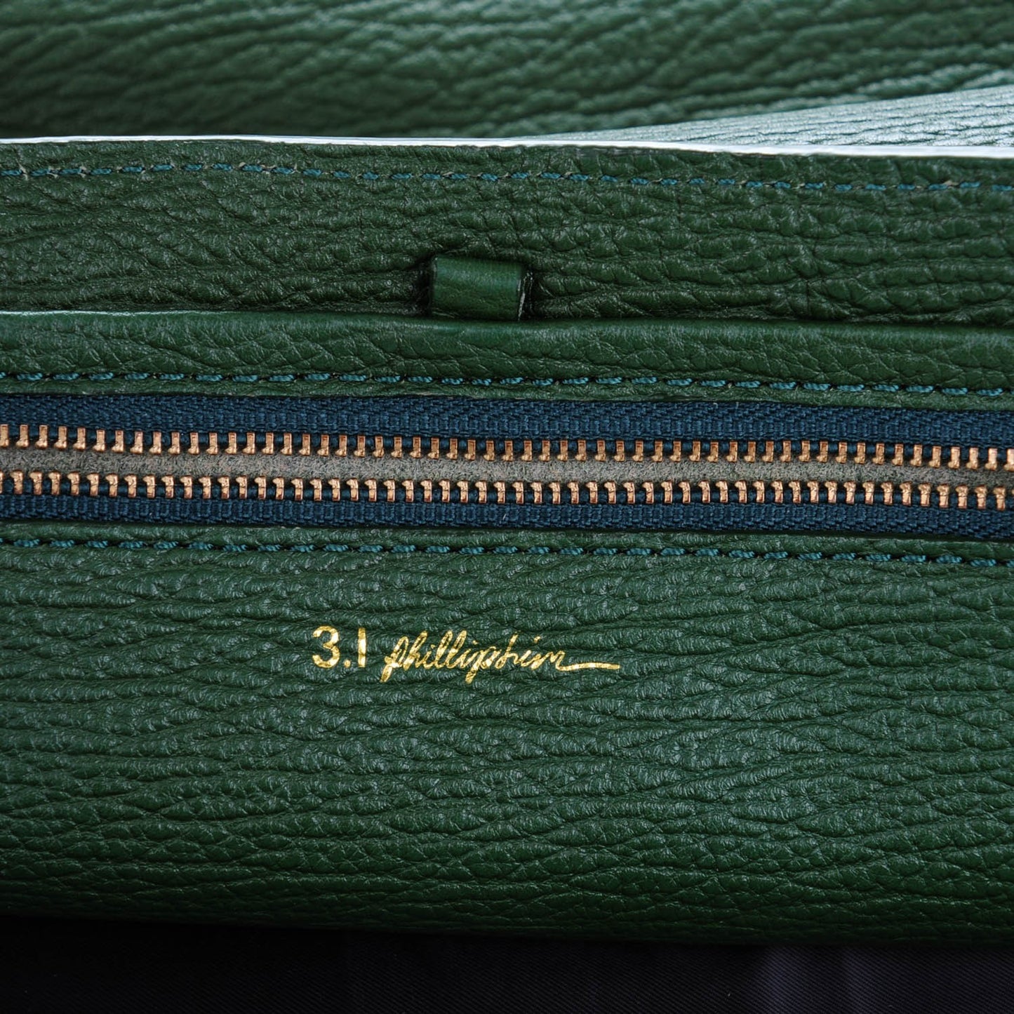 3.1 Textured Calfskin Large Pashli Satchel Jade
