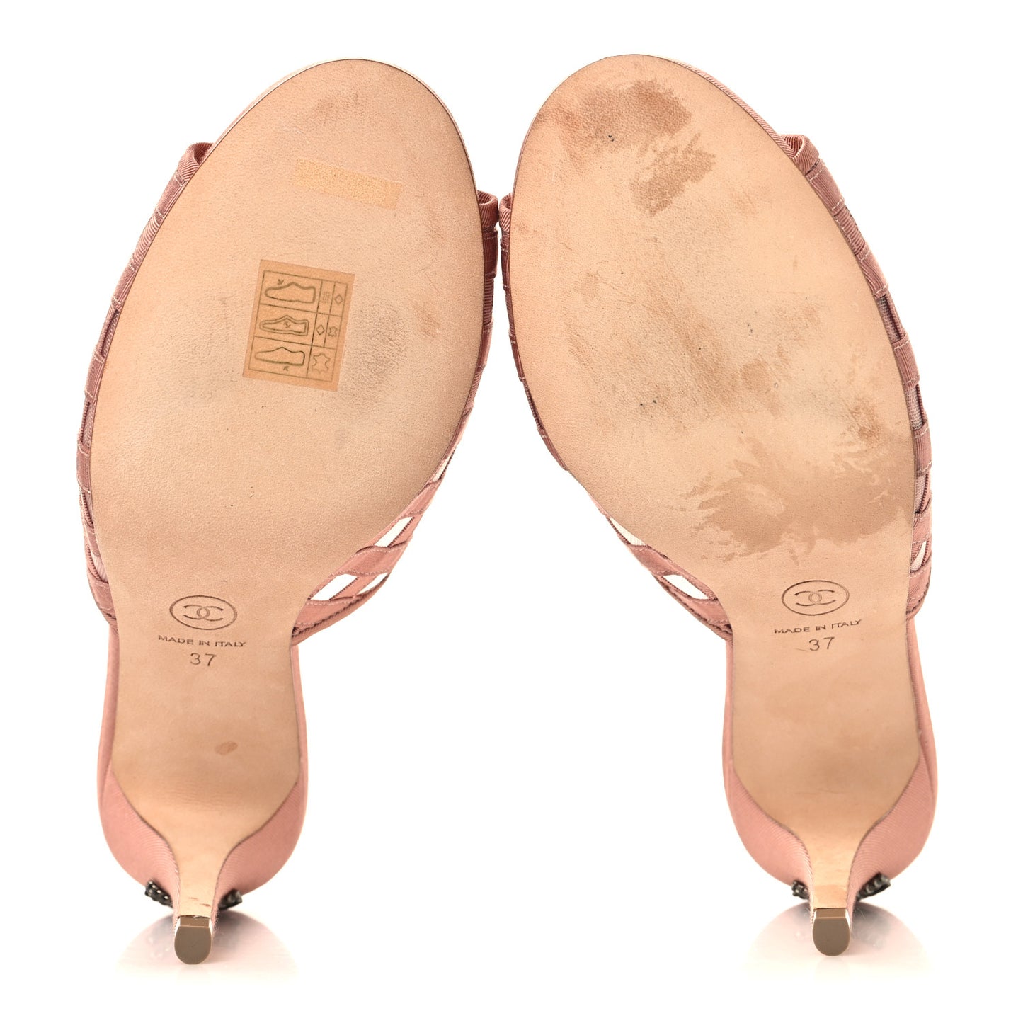Mesh Grosgrain CC Mules Pink 37