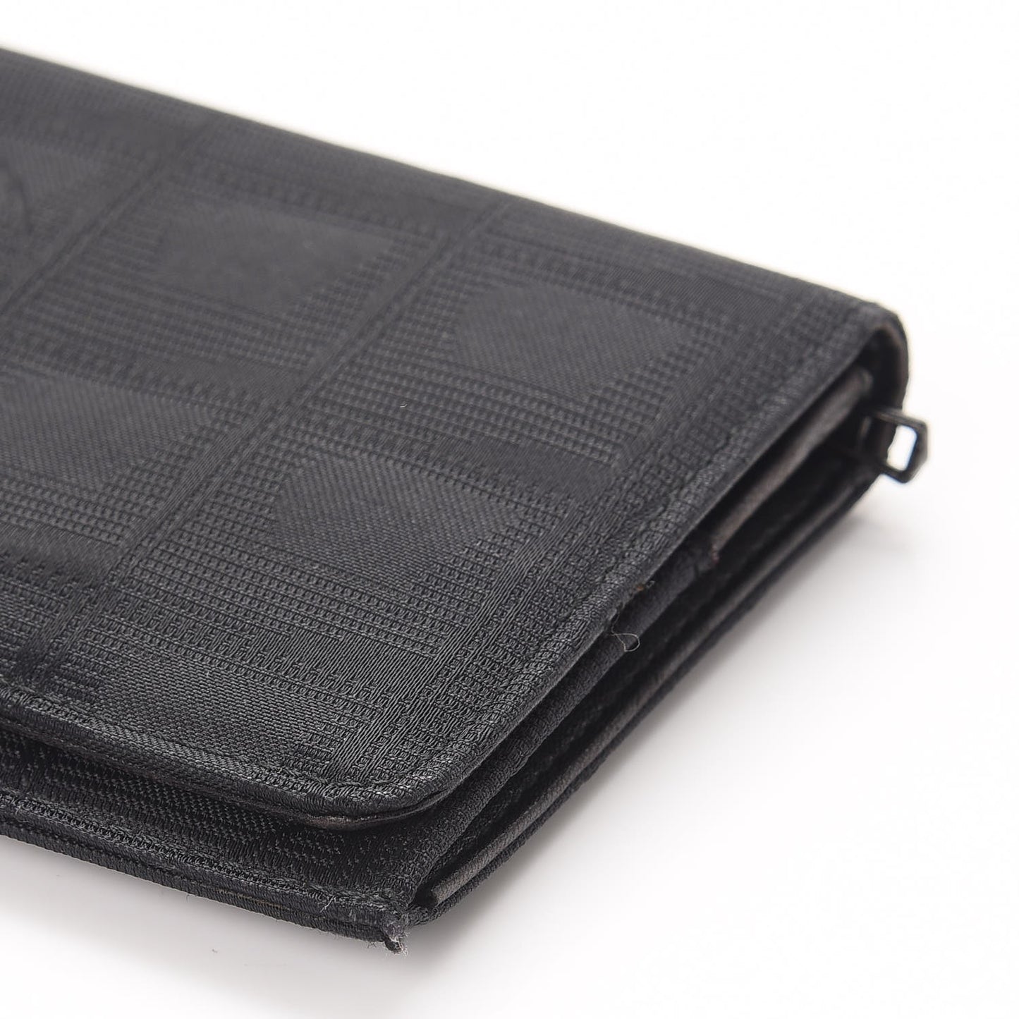 Nylon Travel Flap Wallet Black