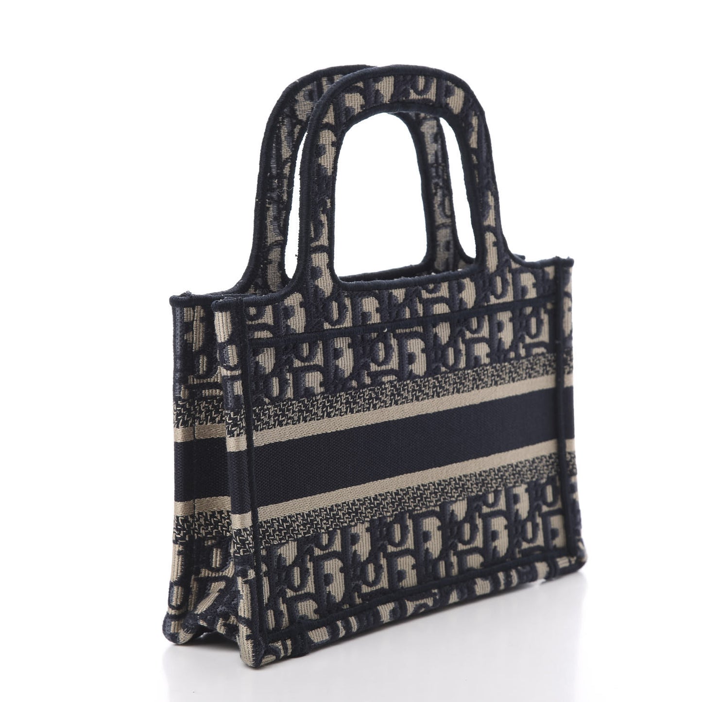 Oblique Mini Book Tote Blue Multicolor
