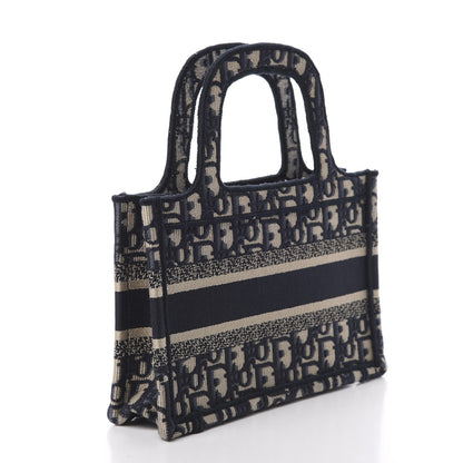 Christian Dior Oblique Mini Book Tote Blue Multicolor 3 of 11