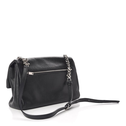 Saint Laurent Grain De Poudre Medium West Hollywood Monogram Fold-Over Black 3 of 11