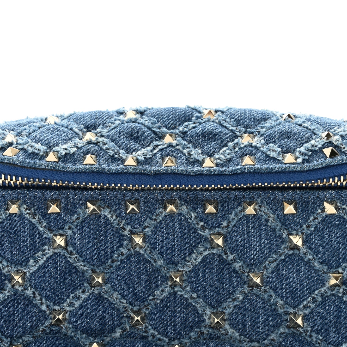 Denim Rockstud Spike Belt Bag Denim