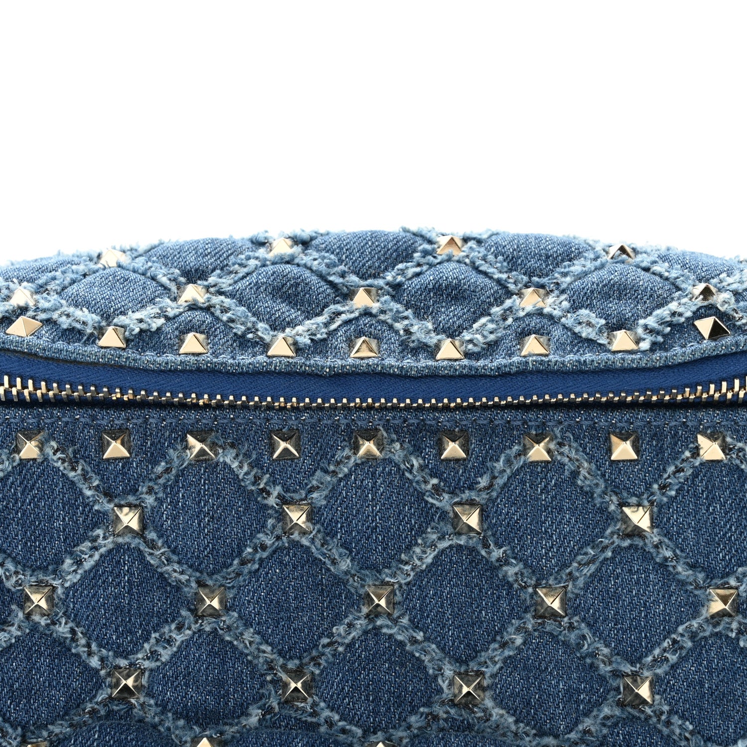 Valentino Garavani Denim Rockstud Spike Belt Bag Denim 7 of 9