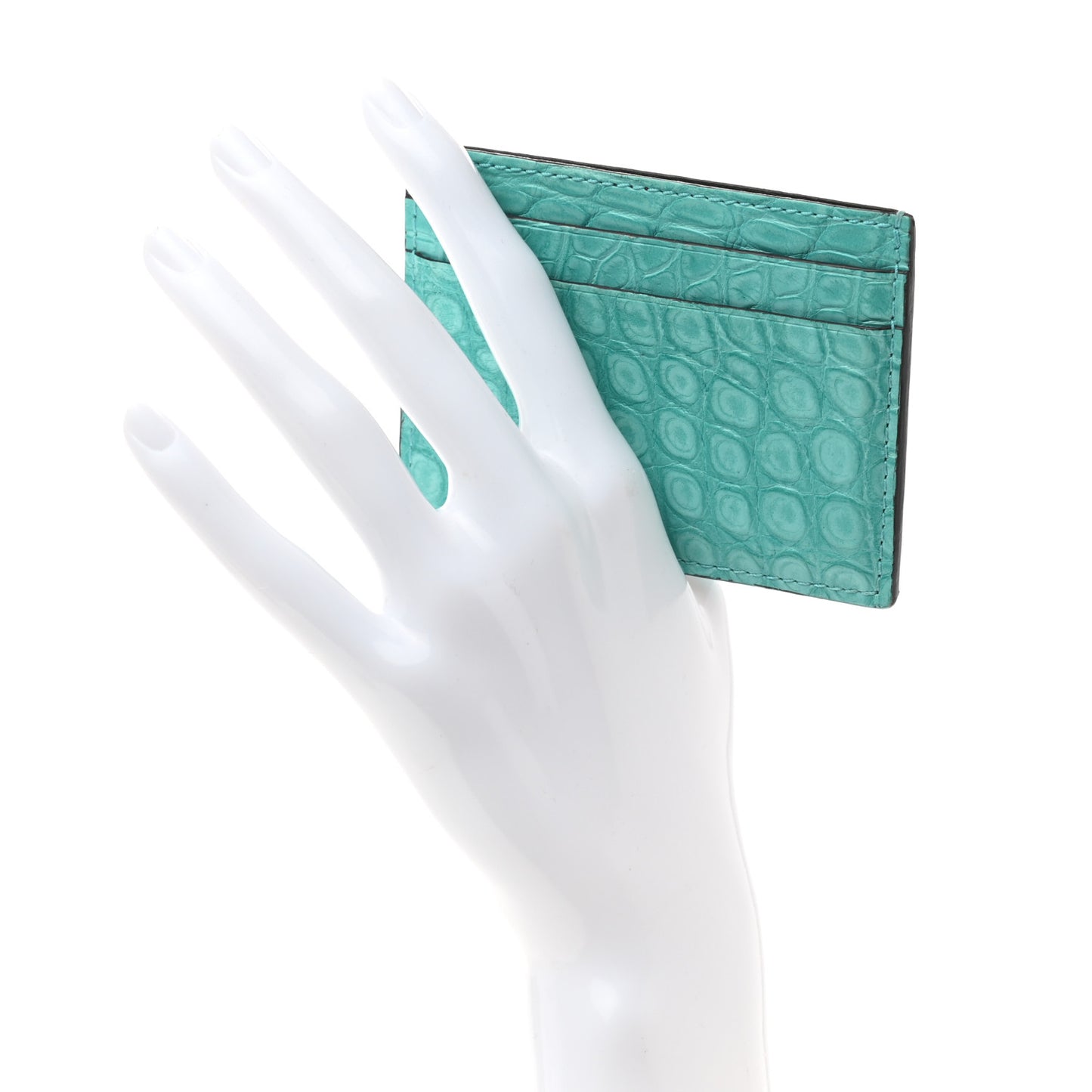Crocodile Card Holder Vert