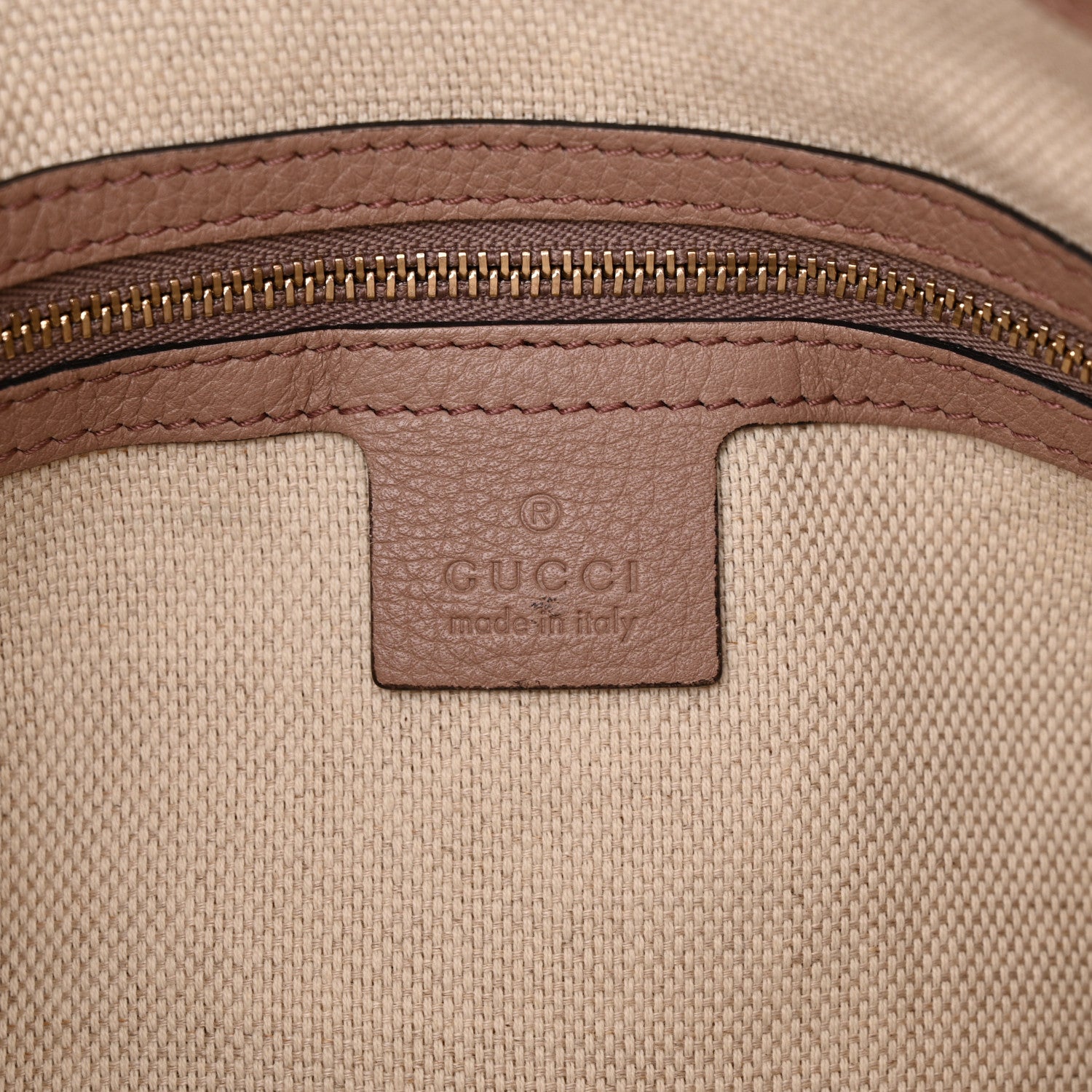 Gucci Pebbled Calfskin Large Soho Hobo Camelia 6 of 12