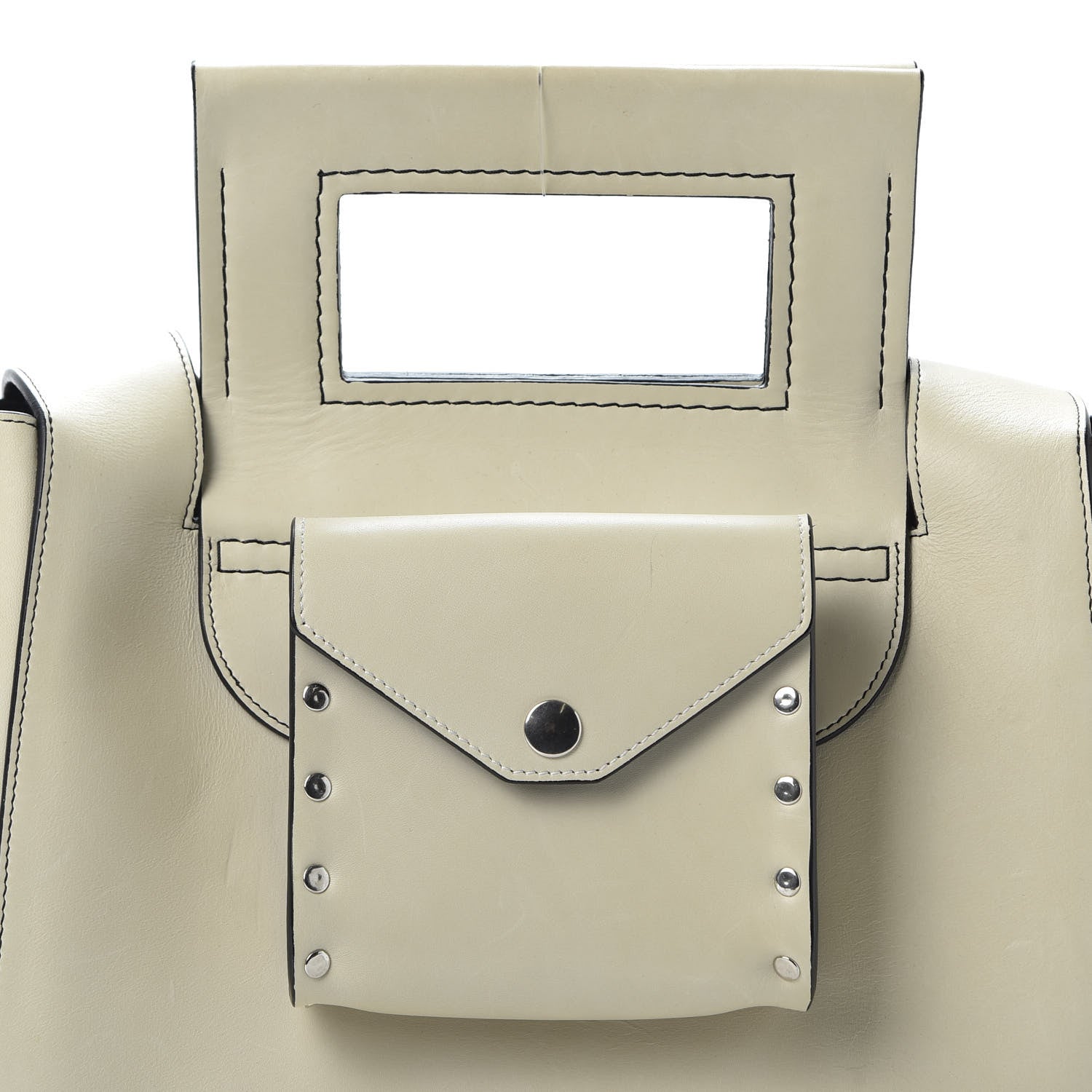Celine Natural Calfskin Small Square With Pocket White 10 of 10