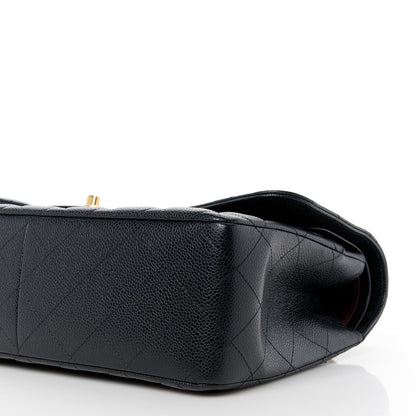 Chanel Caviar Quilted Jumbo Double Flap Black 11 of 13