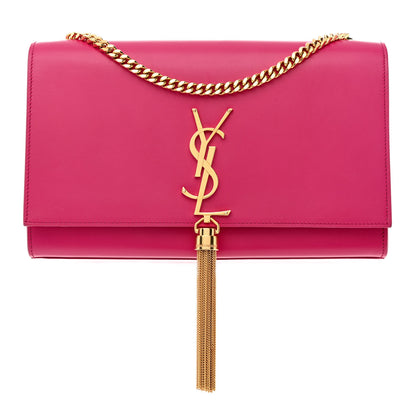 Saint Laurent Smooth Calfskin Medium Classic Monogram Kate Tassel Satchel Fuchsia 1 of 11