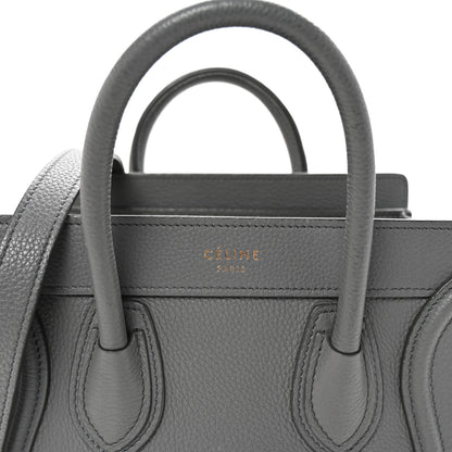 Celine Baby Drummed Calfskin Nano Luggage Kohl 8 of 10