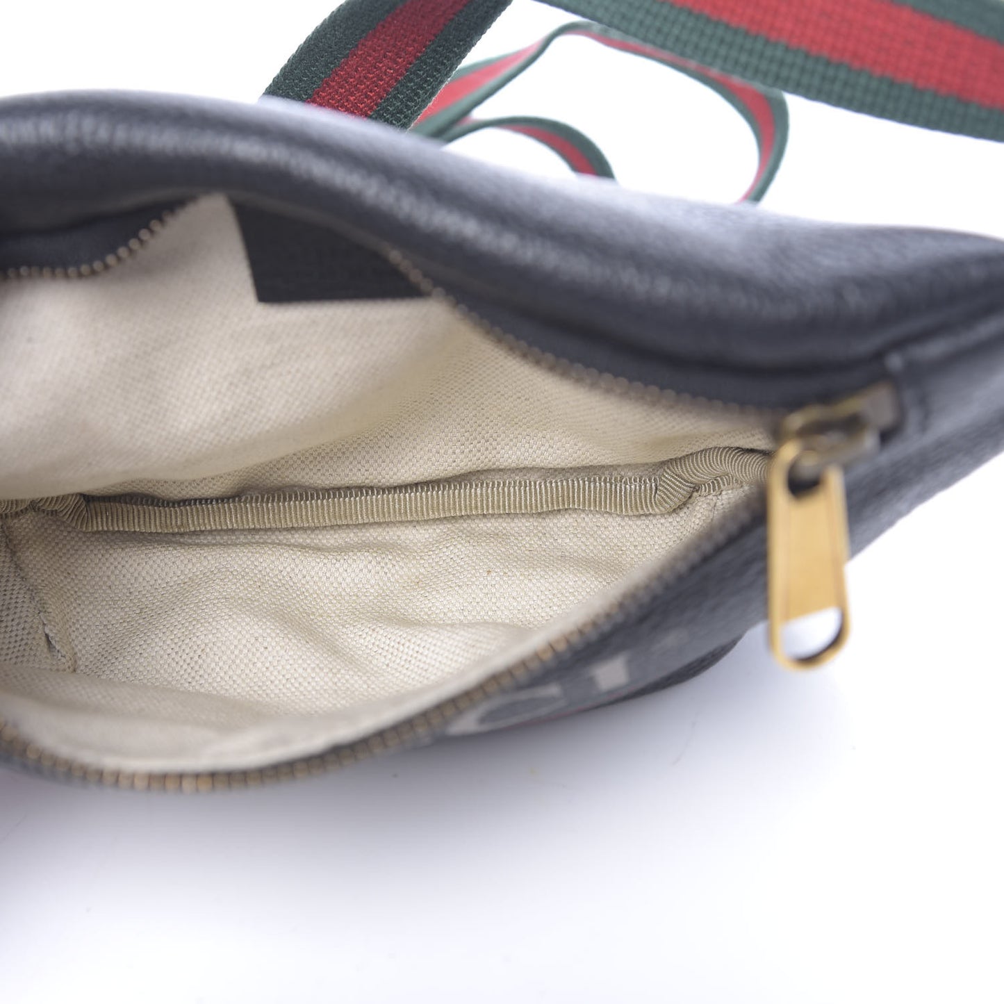 Grained Calfskin Small Logo Belt Bag Black