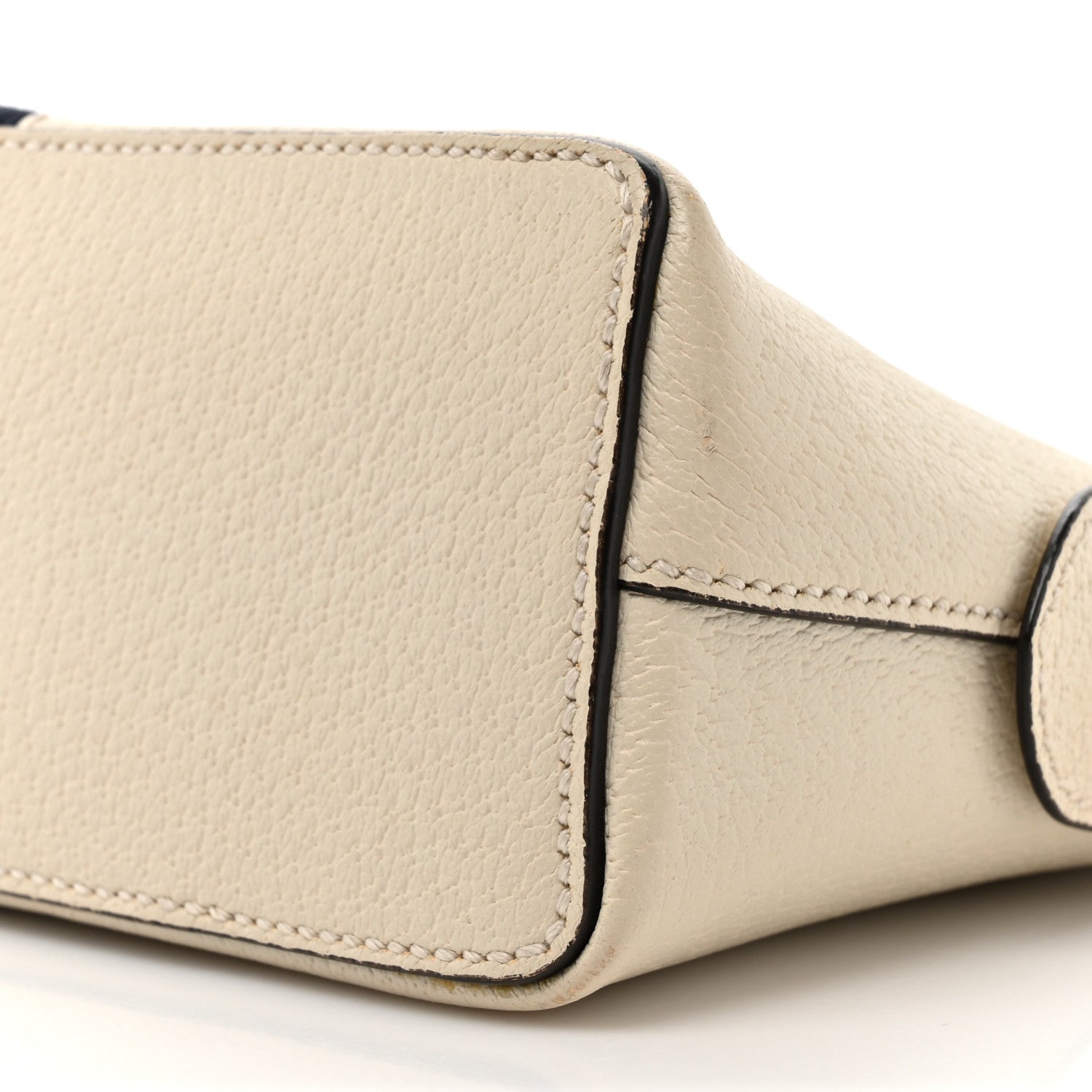 Gucci Textured Dollar Calfskin Web Small Ophidia Dome Shoulder Bag Mystic White 9 of 15