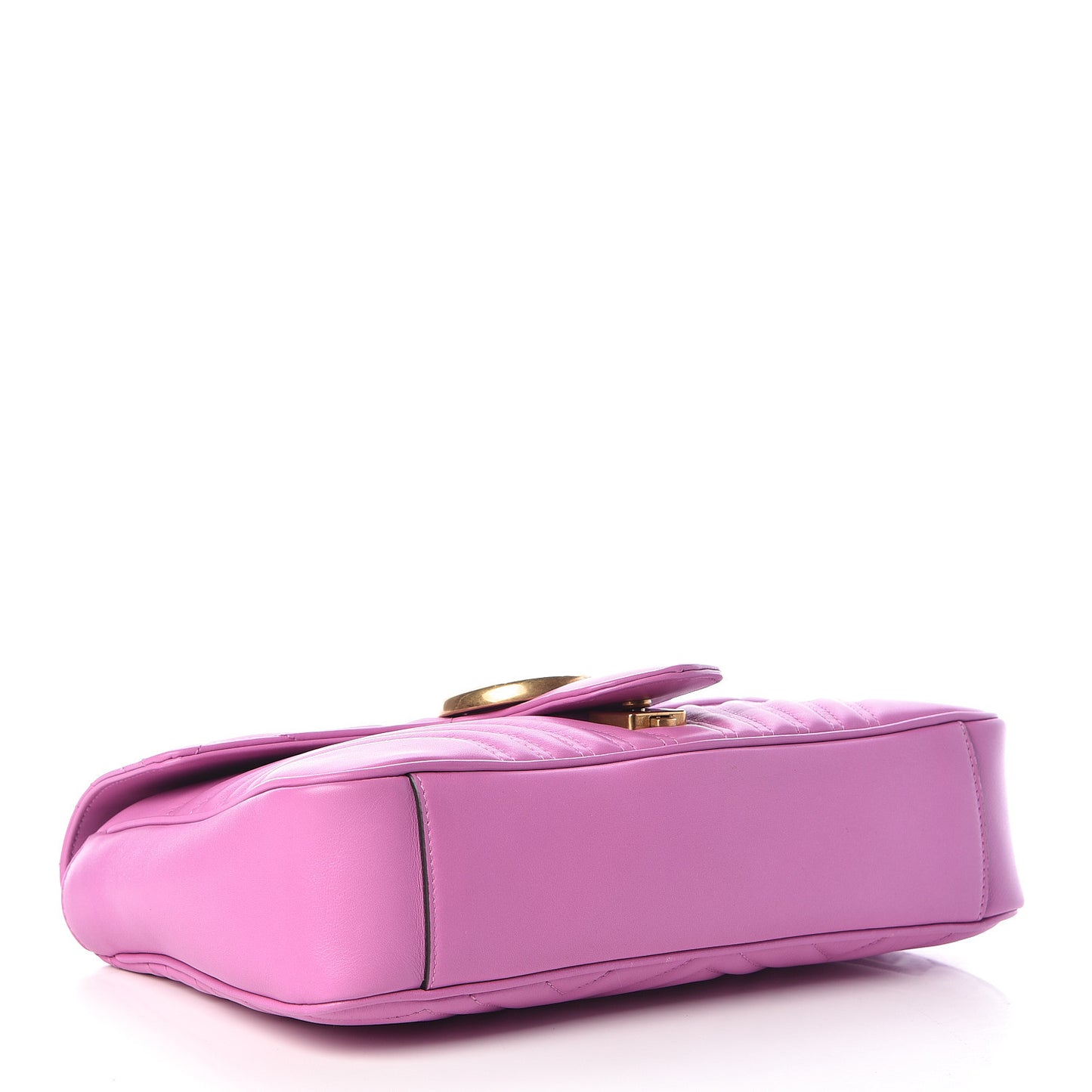 Calfskin Matelasse Medium GG Marmont Shoulder Bag Candy Mousse