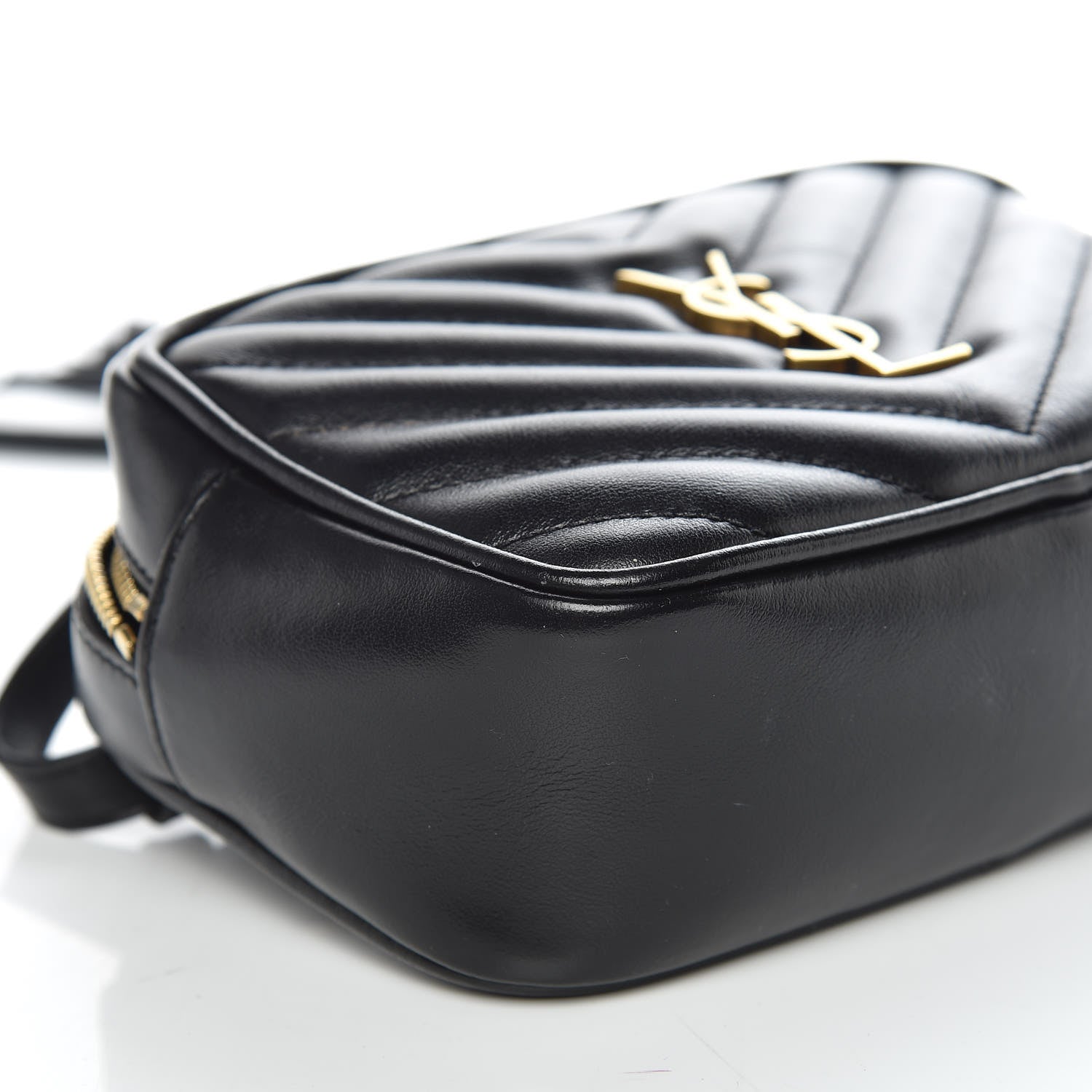 Saint Laurent Calfskin Matelasse Monogram Lou Belt Bag Black 8 of 9