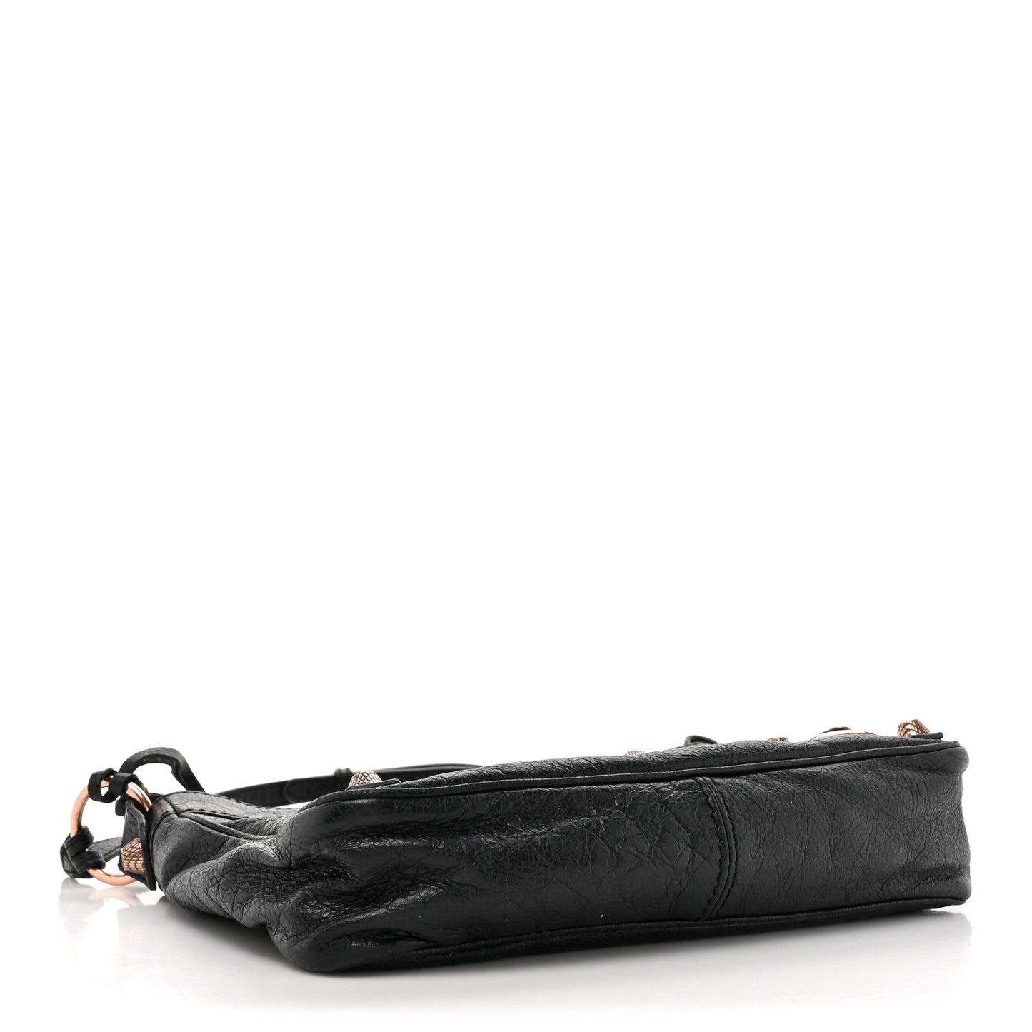 Agneau Giant 12 Rose Gold Hardware Hip Black