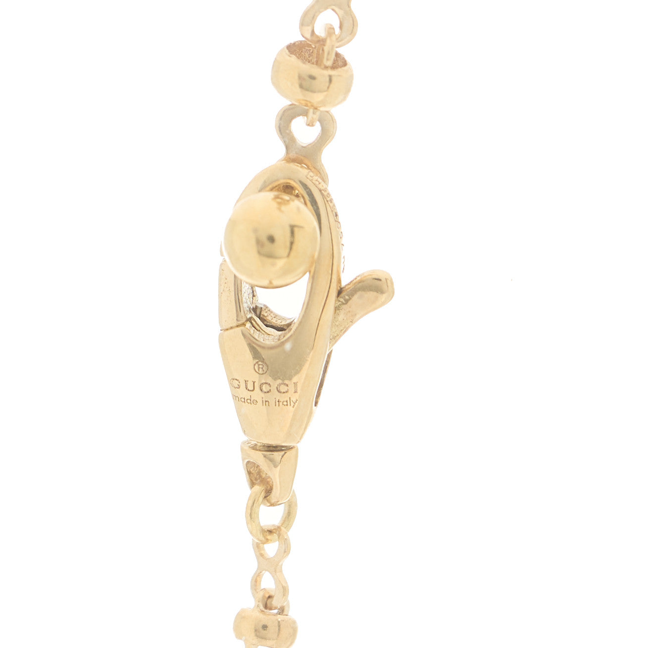 18K Yellow Gold Running GG Pendant Necklace