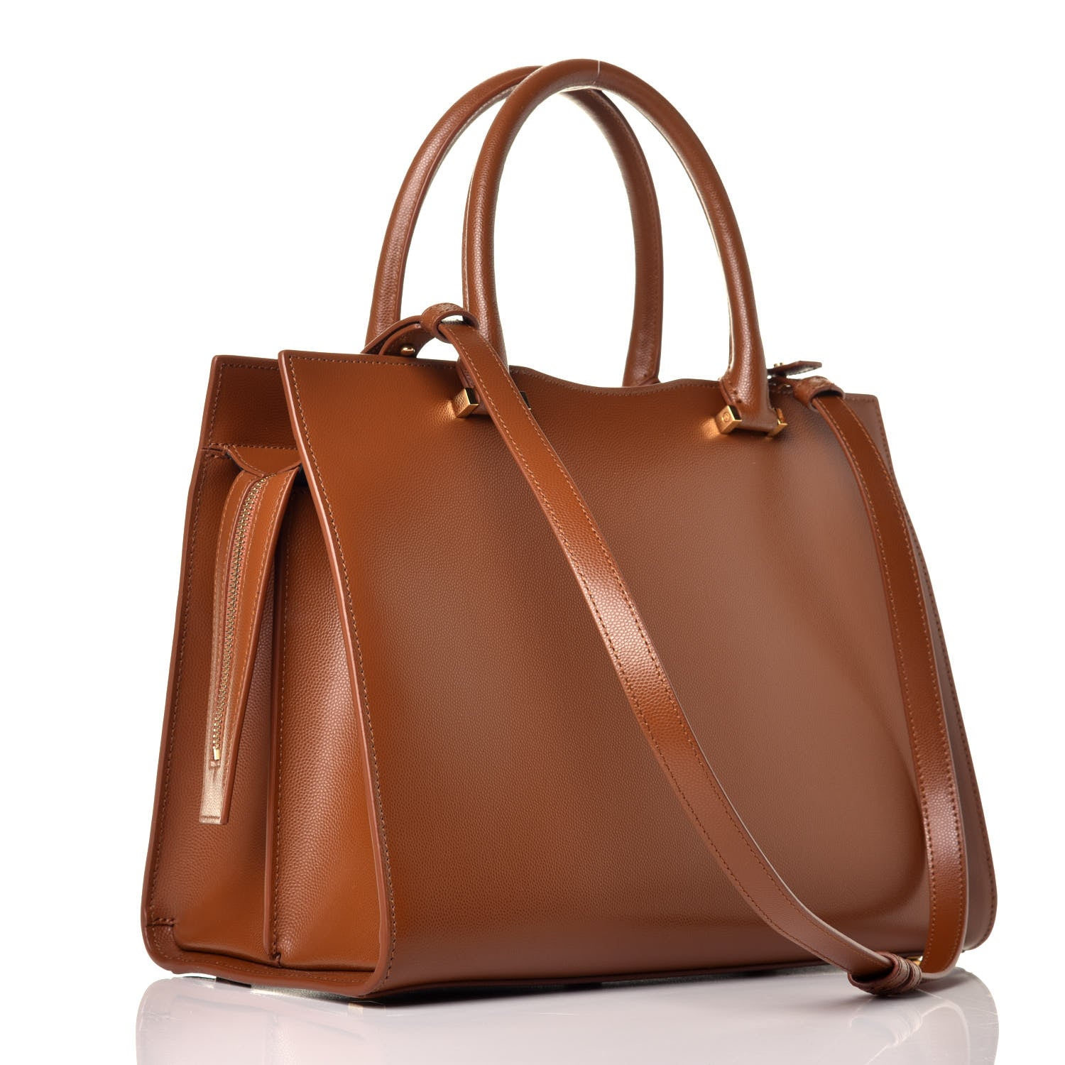 Saint Laurent Grain De Poudre Medium Uptown Tote Brick 5 of 16