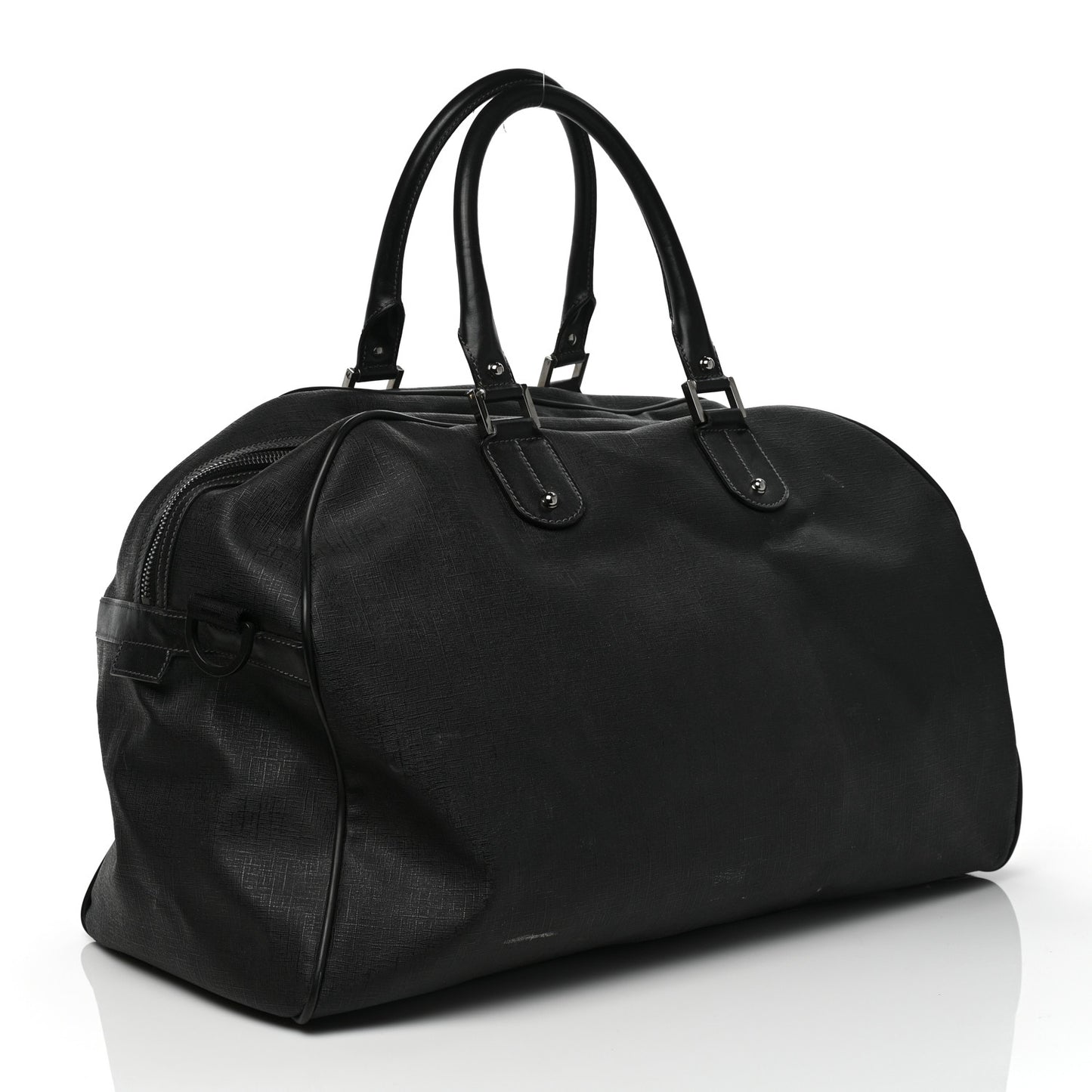 Coated Canvas Interlocking G Duffle Bag Black