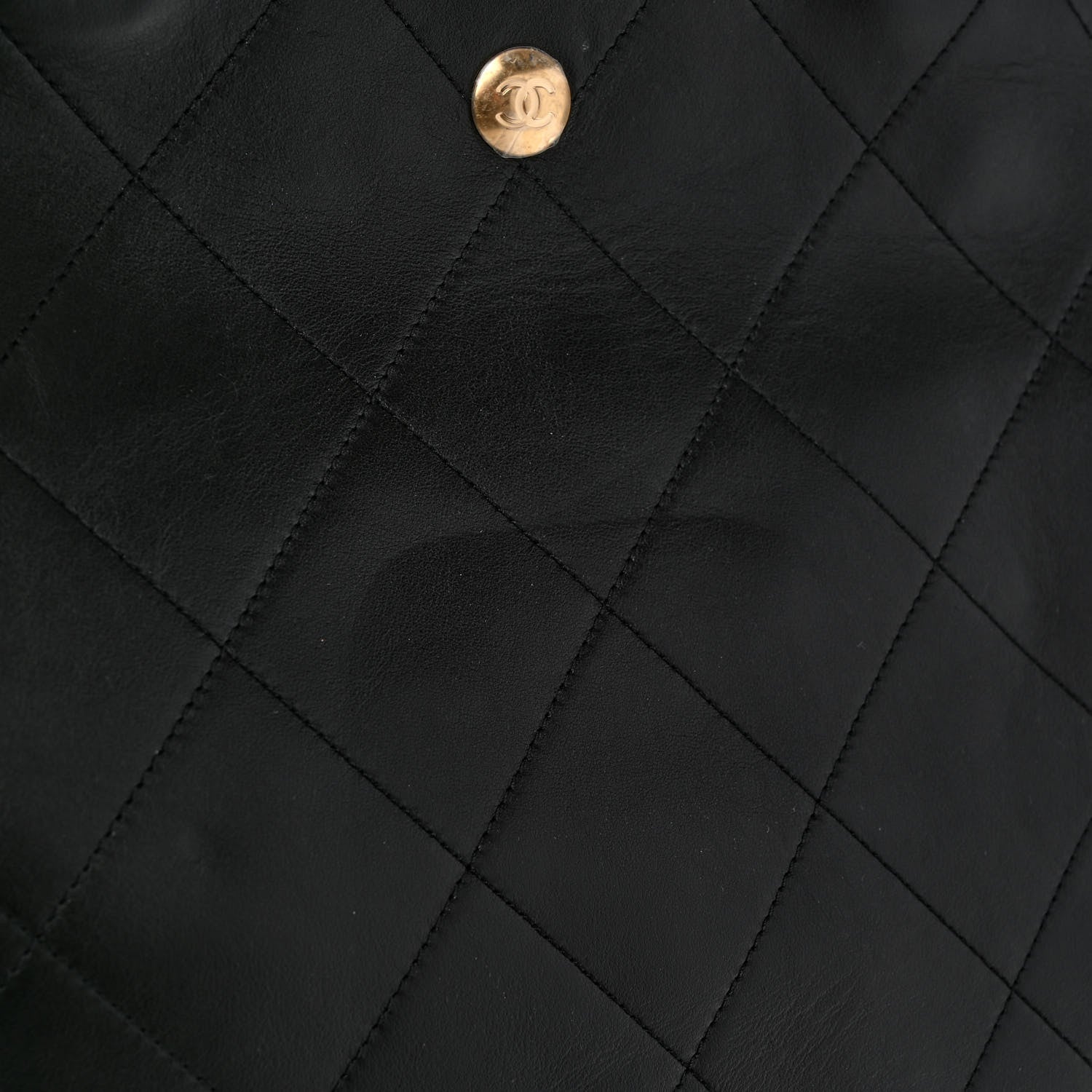 Chanel Calfskin Stitched CC Shopper Tote Black 12 of 12
