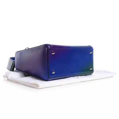 Christian Dior Box Calfskin Gradient Medium Lady Dior Purple Blue Green 4 of 8