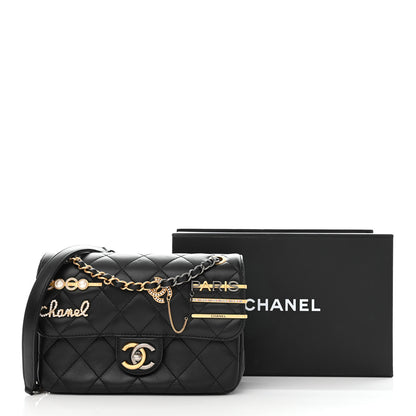 Chanel Lambskin Quilted Small Coco Clips Single Flap Black 12 of 12
