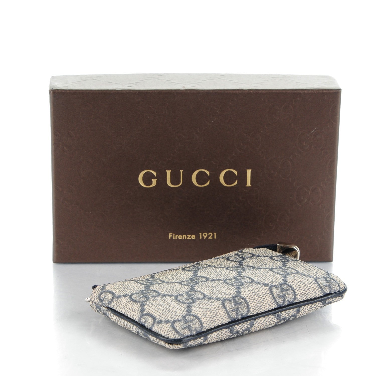 Gucci GG Supreme Monogram Key Case Beige Blue 4 of 7