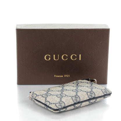 Gucci GG Supreme Monogram Key Case Beige Blue 4 of 7
