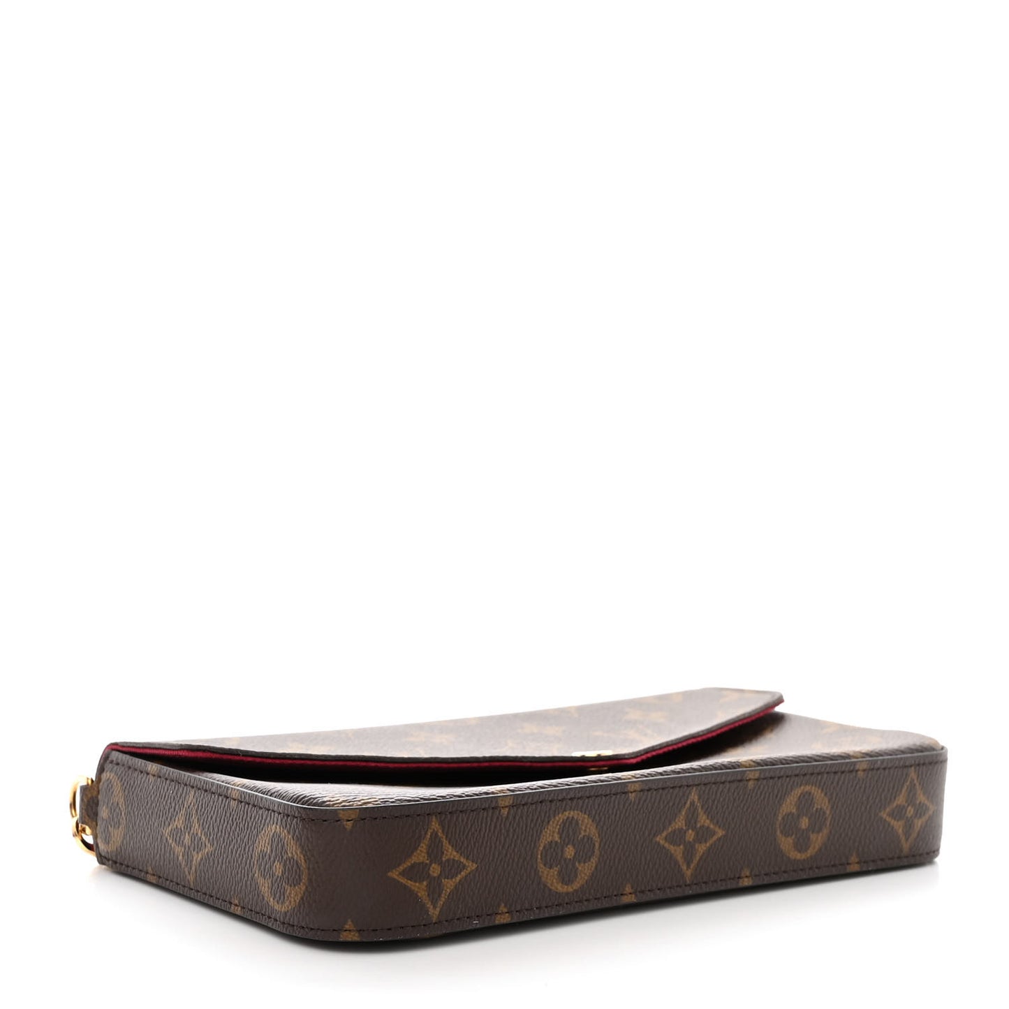 Monogram Pochette Felicie Chain Wallet Fuchsia