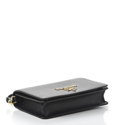 Prada Saffiano Lux Crossbody Bag Black 4 of 10