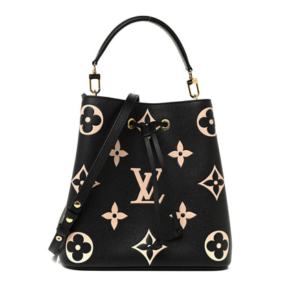 Louis Vuitton Empreinte Monogram Giant Neonoe MM Black Beige 3 of 11