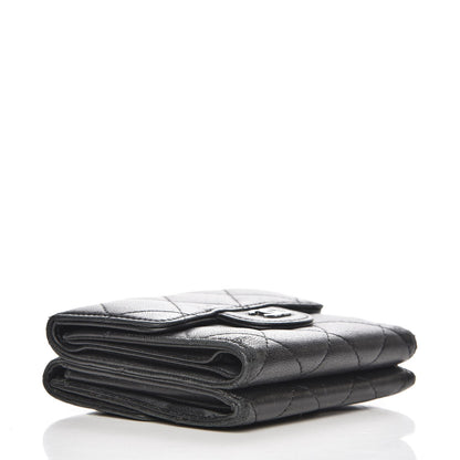 Chanel Lambskin Quilted Double Sided Wallet Black 4 of 10