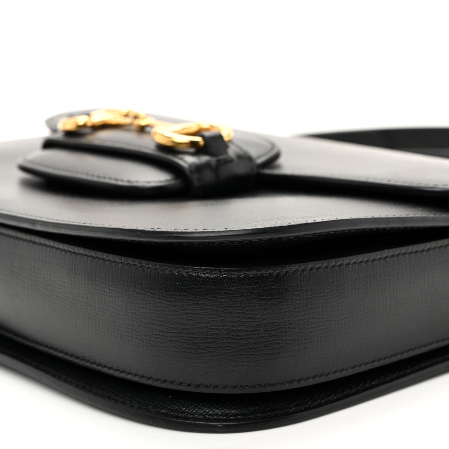 Gucci Azalea Calfskin Horsebit 1955 Shoulder Bag Black 9 of 10