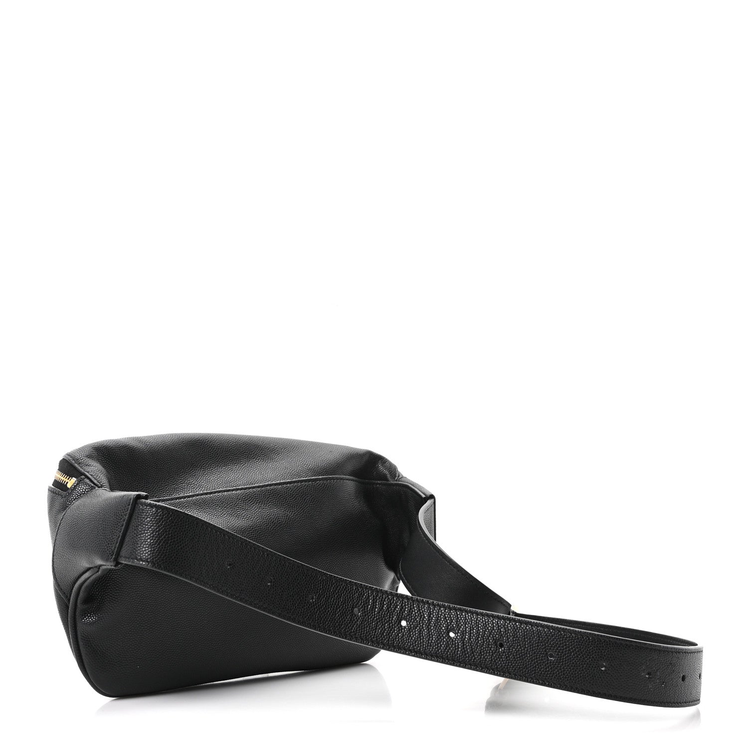 Saint Laurent Grain De Poudre Monogram Belt Bag Black 2 of 9