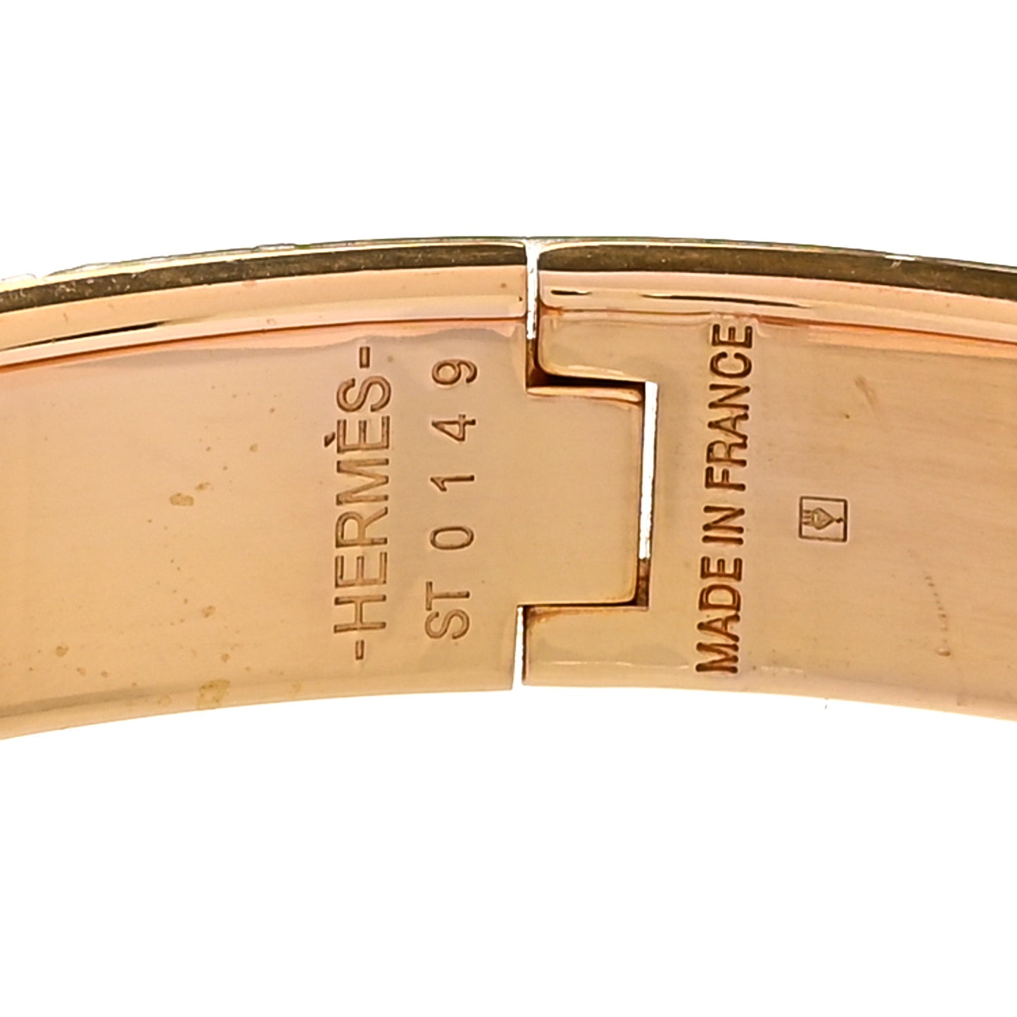 Enamel Narrow Clic Clac H Bracelet PM White