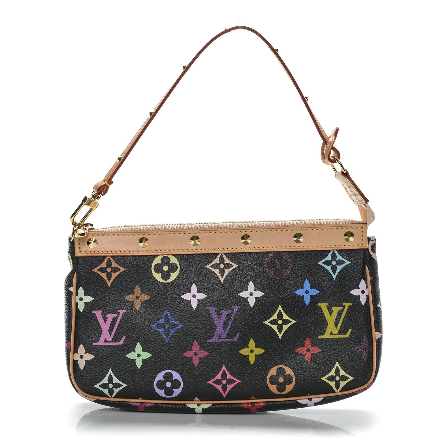 Monogram Multicolor Pochette Accessories Black