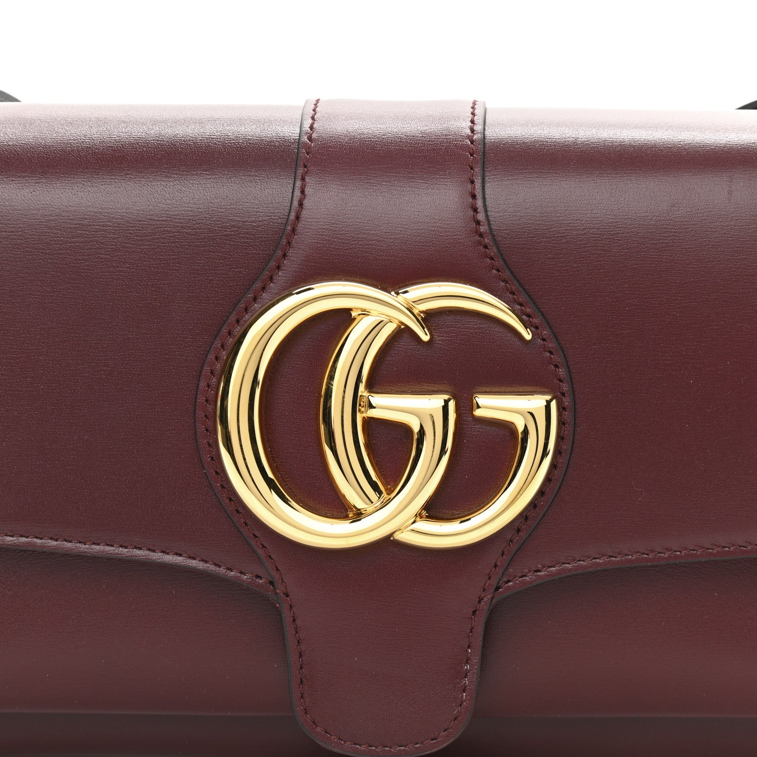 Gucci Vitello Palmellato Lux Small Arli Flap Shoulder Bag Vintage Bordeaux 8 of 12