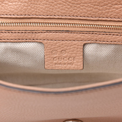 Gucci Pebbled Calfskin Medium Soho Flap Crossbody Camelia 5 of 9
