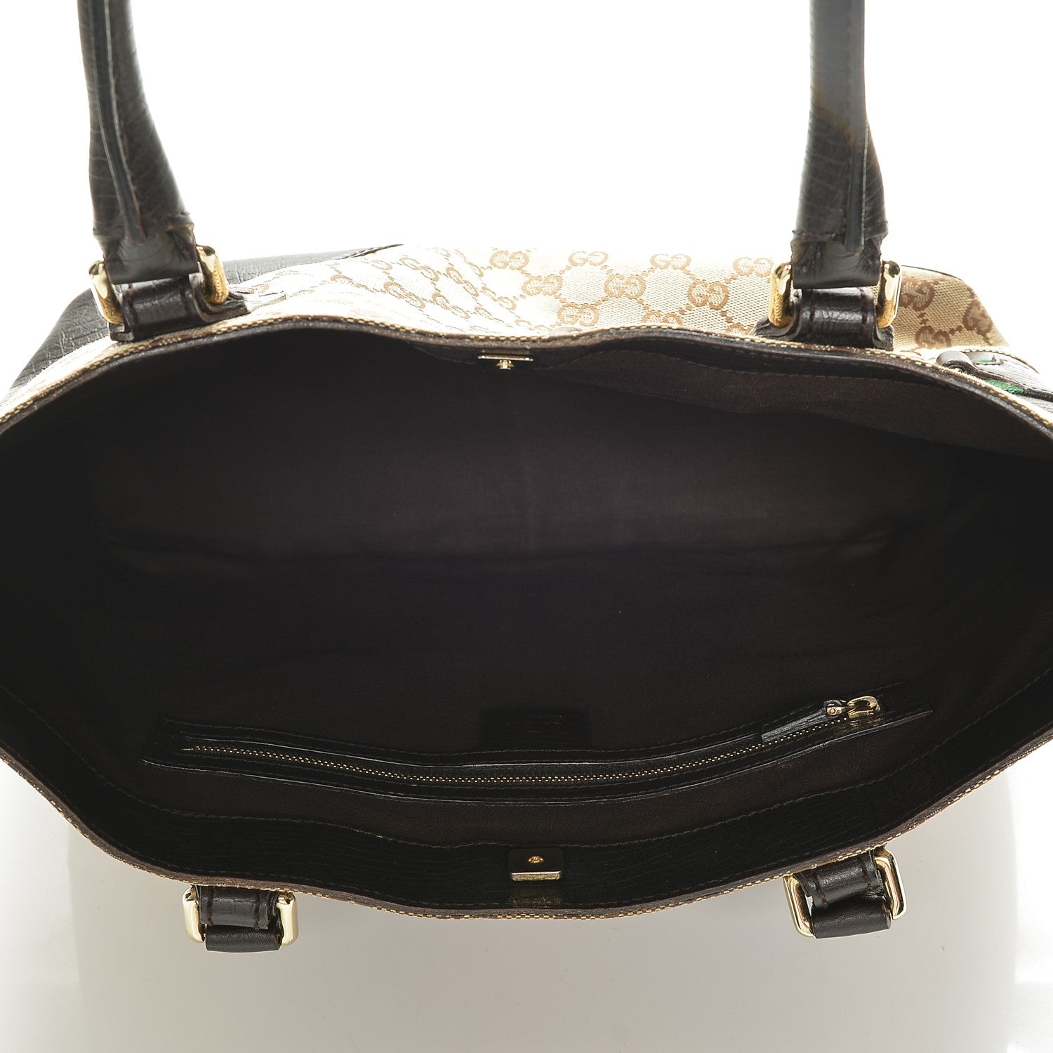 Gucci Monogram Medium Hasler Tote Dark Brown 5 of 6