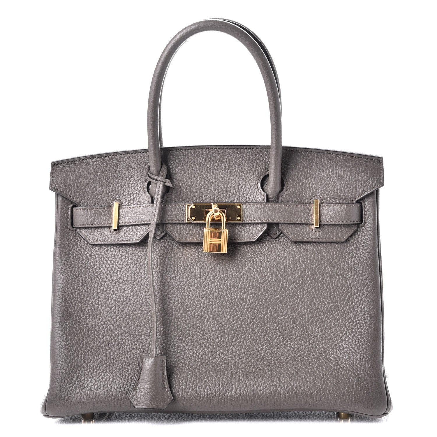 Hermes Taurillon Clemence Birkin 30 Etain 1 of 37