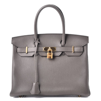 Hermes Taurillon Clemence Birkin 30 Etain 1 of 37